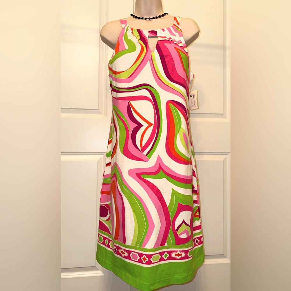 Barbara Gerwit Vibrant Sleeveless Dress - NEW WITH TAGS!  Size XL